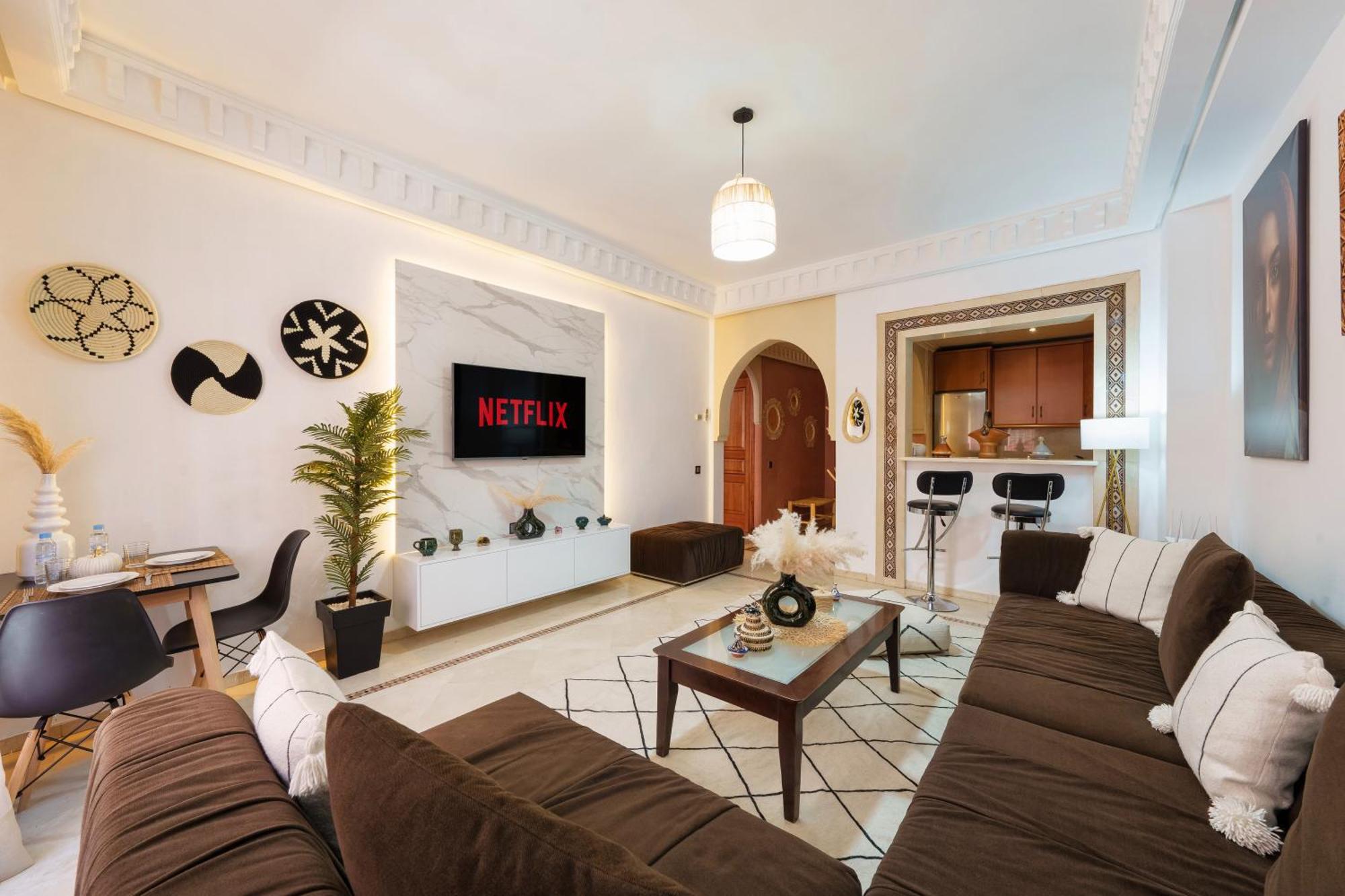 Appartement Chic Gueliz Plaza Avec Vue 马拉喀什 外观 照片