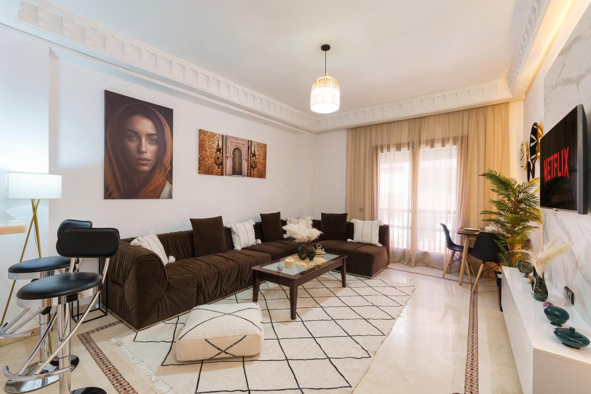 Appartement Chic Gueliz Plaza Avec Vue 马拉喀什 外观 照片