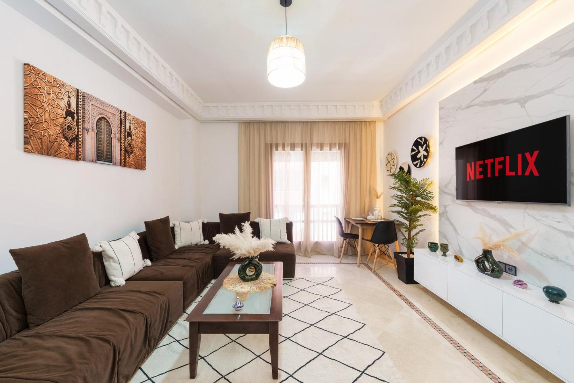 Appartement Chic Gueliz Plaza Avec Vue 马拉喀什 外观 照片