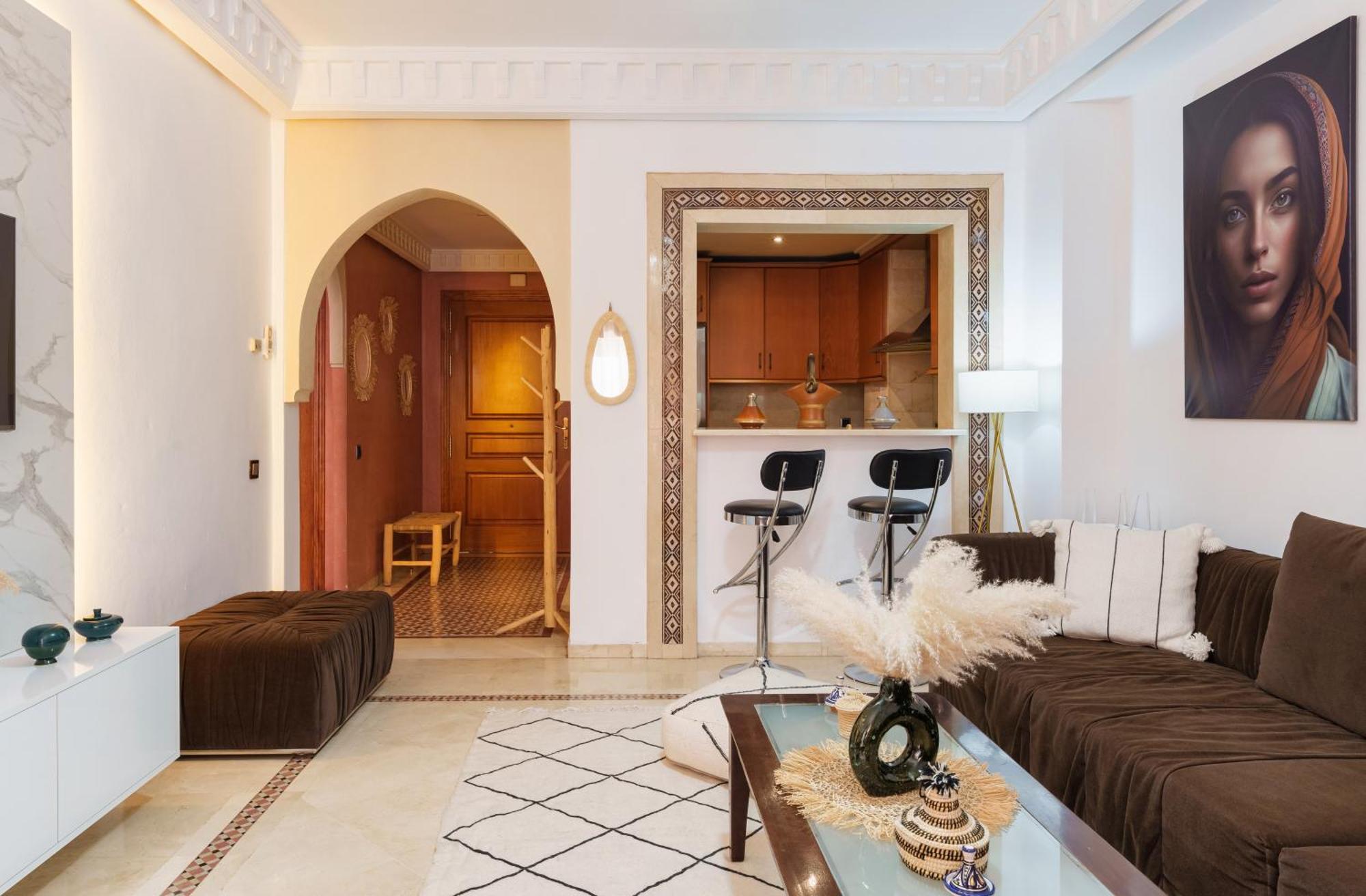 Appartement Chic Gueliz Plaza Avec Vue 马拉喀什 外观 照片