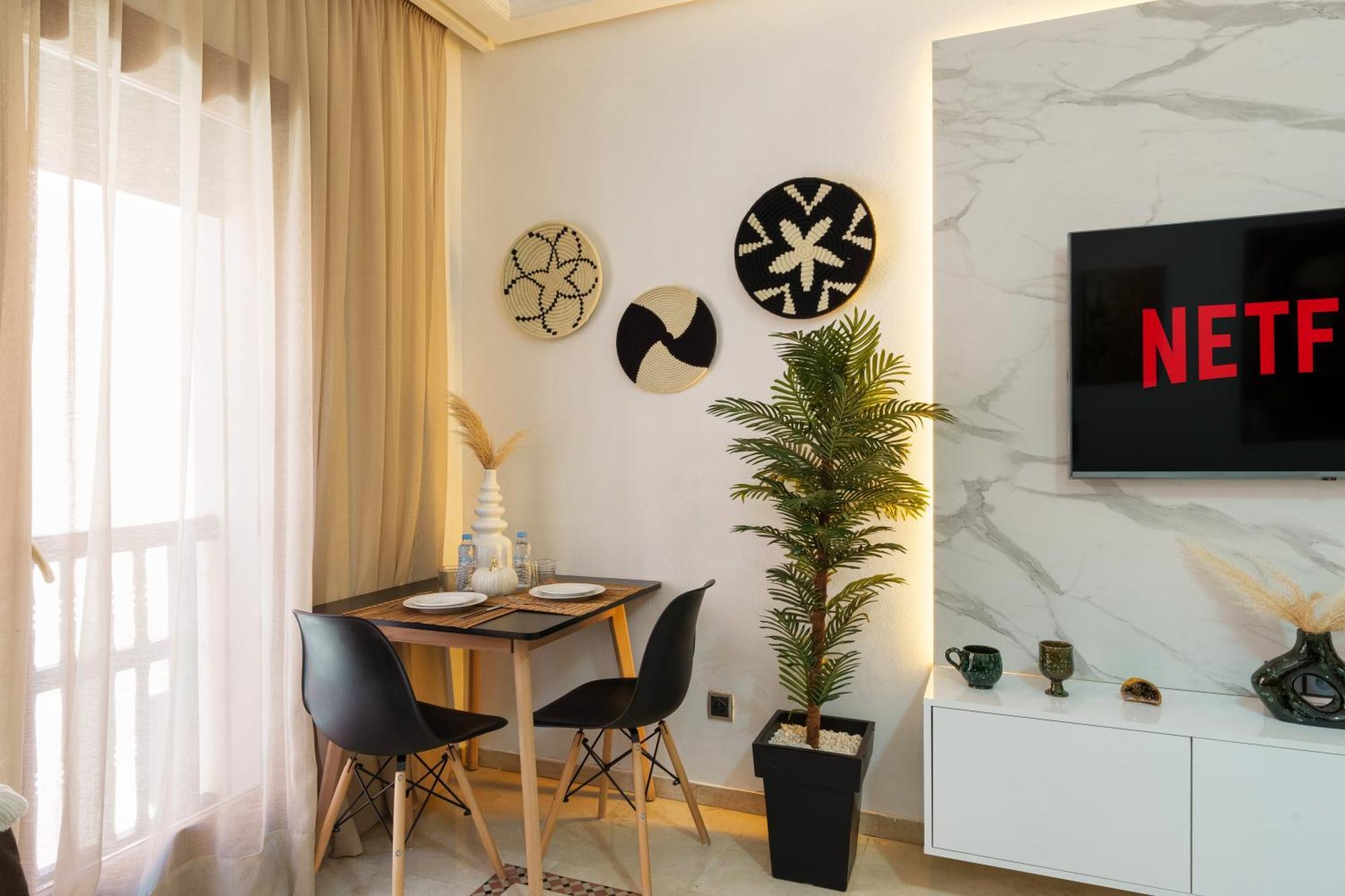 Appartement Chic Gueliz Plaza Avec Vue 马拉喀什 外观 照片