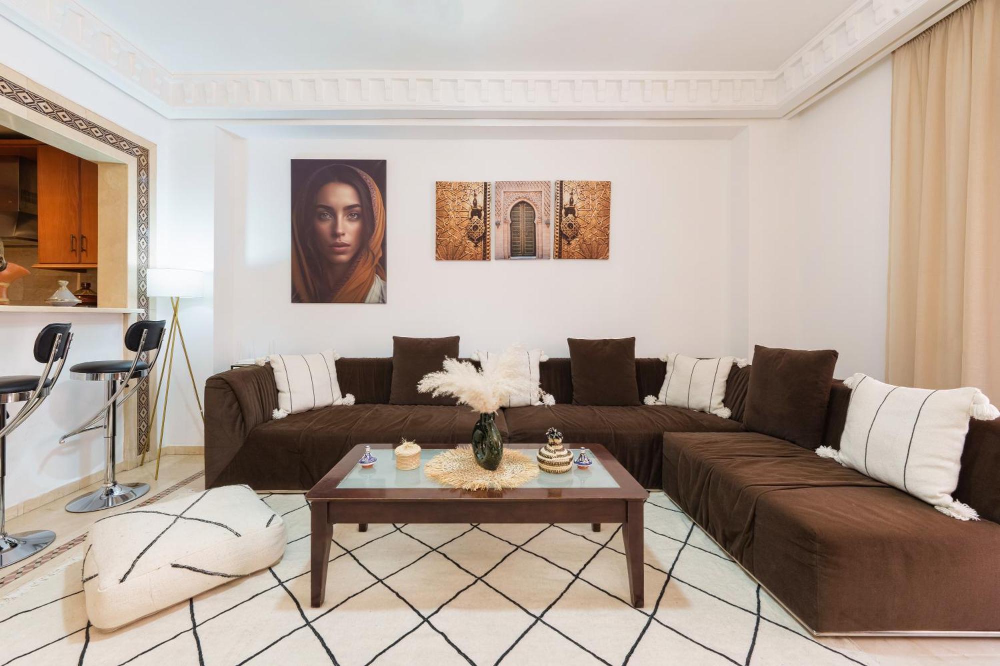Appartement Chic Gueliz Plaza Avec Vue 马拉喀什 外观 照片